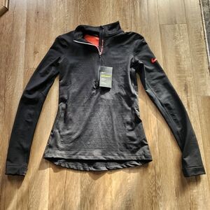 Nike Pro Hyperwarm Women's Black and Red Long Sleeve Top